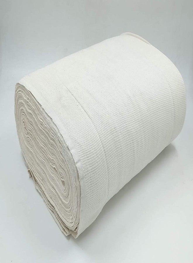 M Fabrics Cotton Solid Embroidery Cross Stitch Matty Soft Aida Fabric 34 Inch Width 8 Count Soft 3 Meters White for Needlework Crafts Sewing - Image 1